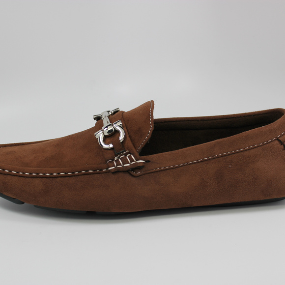 AMALI DRIVING LOAFER SHOES WITH SILVER BUCKLE - Picture 2 of 4